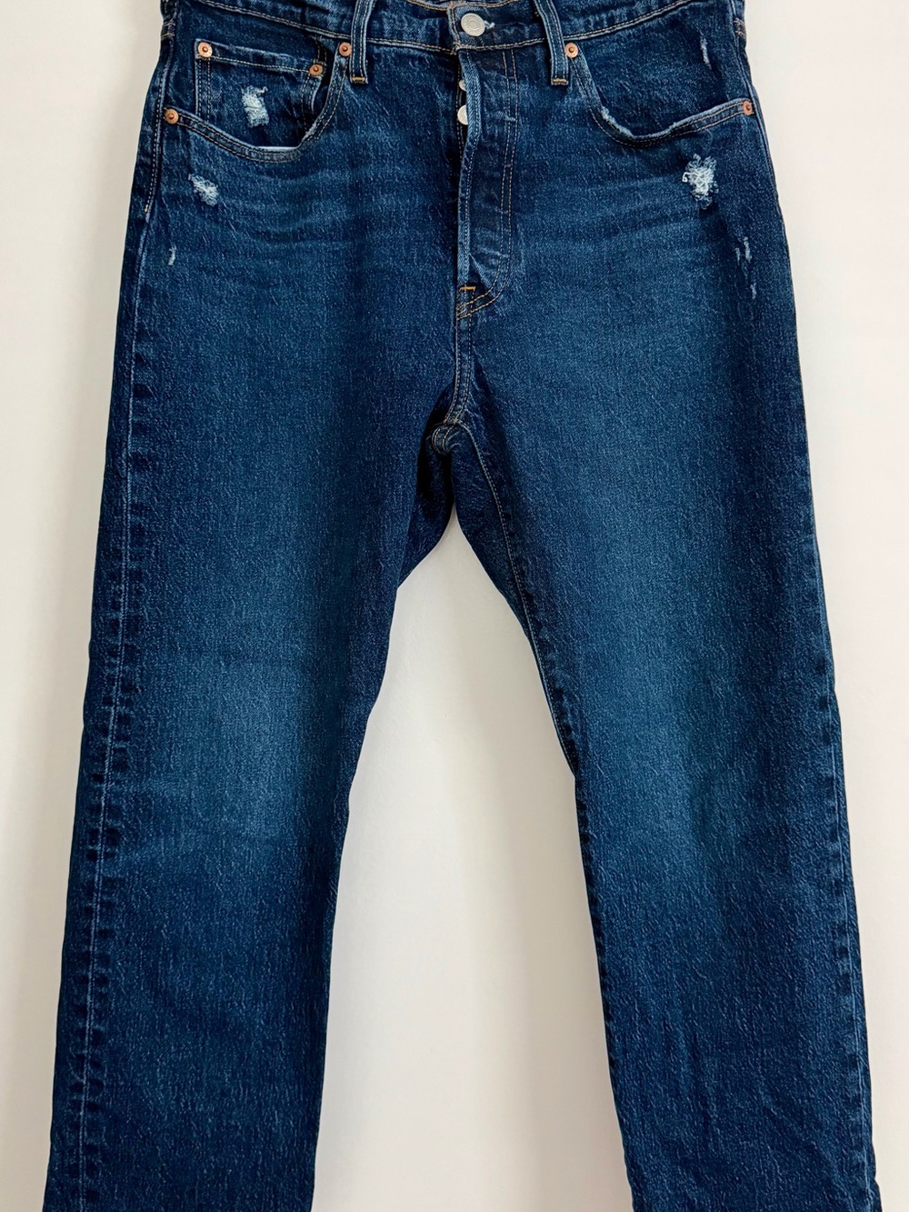 Levi's Indigo Blue Cropped Ankle Jeans